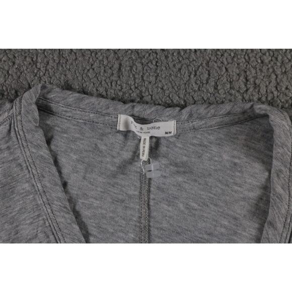 Rag and Bone T Shirt Gray Medium M Neck Pima Cotton Short Sleeve Peru - Picture 3 of 7